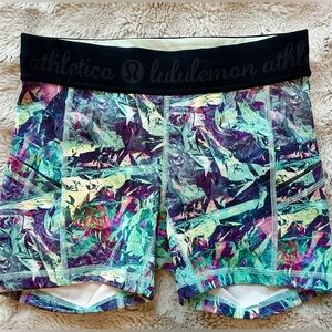 Lululemon iridescent blue shorts size 4